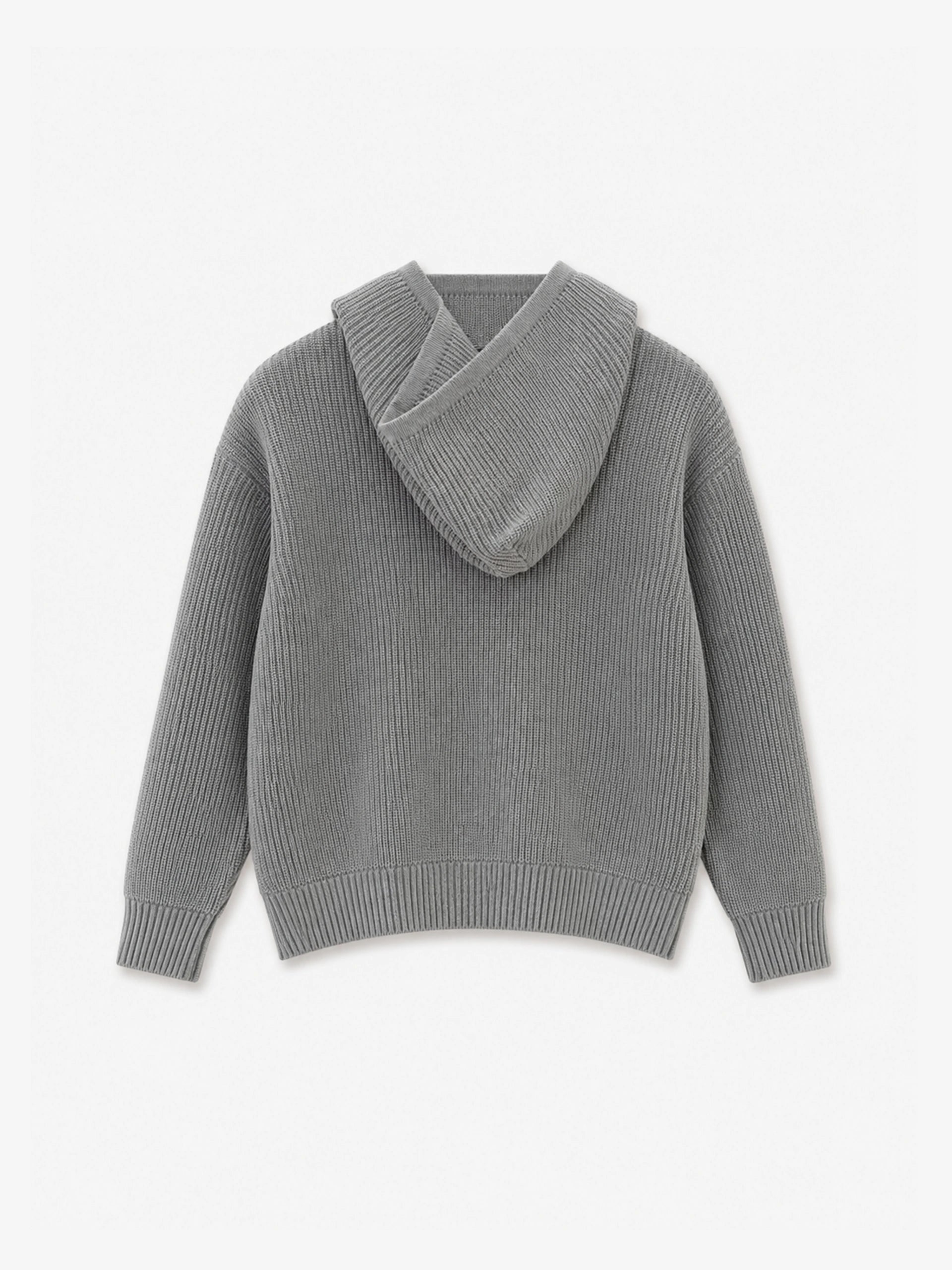 FRSH Sign Knit Hoodie Grey